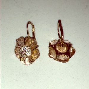 Swarovski Pink Floral Earrings